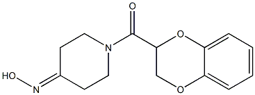 1-(2,3-dihydro-1,4-benzodioxin-2-ylcarbonyl)piperidin-4-one oxime Struktur