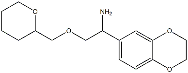 1-(2,3-dihydro-1,4-benzodioxin-6-yl)-2-(oxan-2-ylmethoxy)ethan-1-amine Struktur