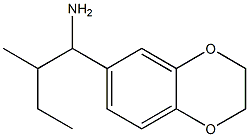 1-(2,3-dihydro-1,4-benzodioxin-6-yl)-2-methylbutan-1-amine Struktur