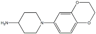 1-(2,3-dihydro-1,4-benzodioxin-6-yl)piperidin-4-amine Struktur