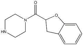 1-(2,3-dihydro-1-benzofuran-2-ylcarbonyl)piperazine Struktur