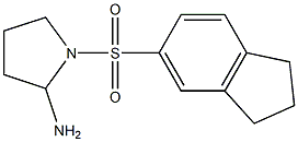 1-(2,3-dihydro-1H-indene-5-sulfonyl)pyrrolidin-2-amine Struktur