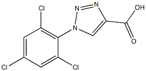 1-(2,4,6-trichlorophenyl)-1H-1,2,3-triazole-4-carboxylic acid Struktur