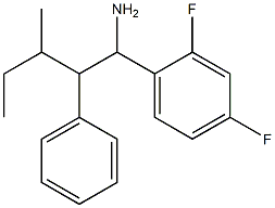 1-(2,4-difluorophenyl)-3-methyl-2-phenylpentan-1-amine Struktur