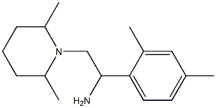 1-(2,4-dimethylphenyl)-2-(2,6-dimethylpiperidin-1-yl)ethan-1-amine Struktur