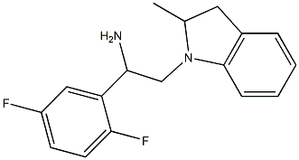 1-(2,5-difluorophenyl)-2-(2-methyl-2,3-dihydro-1H-indol-1-yl)ethan-1-amine Struktur