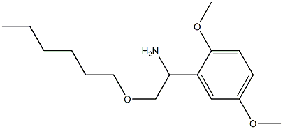 1-(2,5-dimethoxyphenyl)-2-(hexyloxy)ethan-1-amine Struktur