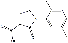 1-(2,5-dimethylphenyl)-2-oxopyrrolidine-3-carboxylic acid Struktur