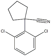 1-(2,6-dichlorophenyl)cyclopentane-1-carbonitrile Struktur