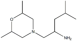 1-(2,6-dimethylmorpholin-4-yl)-4-methylpentan-2-amine Struktur