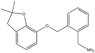 1-(2-{[(2,2-dimethyl-2,3-dihydro-1-benzofuran-7-yl)oxy]methyl}phenyl)methanamine Struktur