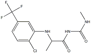 1-(2-{[2-chloro-5-(trifluoromethyl)phenyl]amino}propanoyl)-3-methylurea Struktur