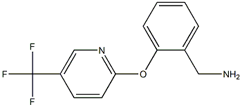 1-(2-{[5-(trifluoromethyl)pyridin-2-yl]oxy}phenyl)methanamine Struktur