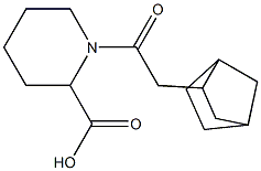 1-(2-{bicyclo[2.2.1]heptan-2-yl}acetyl)piperidine-2-carboxylic acid Struktur