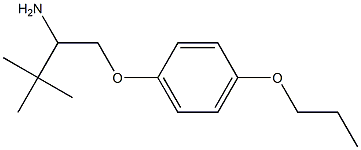 1-(2-amino-3,3-dimethylbutoxy)-4-propoxybenzene Struktur