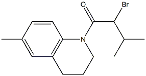 1-(2-bromo-3-methylbutanoyl)-6-methyl-1,2,3,4-tetrahydroquinoline Struktur