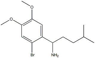 1-(2-bromo-4,5-dimethoxyphenyl)-4-methylpentan-1-amine Struktur