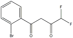 1-(2-bromophenyl)-4,4-difluorobutane-1,3-dione Struktur