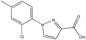 1-(2-chloro-4-methylphenyl)-1H-pyrazole-3-carboxylic acid Struktur