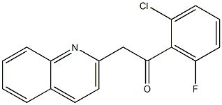 1-(2-chloro-6-fluorophenyl)-2-(quinolin-2-yl)ethan-1-one Struktur