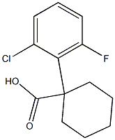 1-(2-chloro-6-fluorophenyl)cyclohexane-1-carboxylic acid Struktur