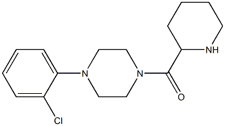 1-(2-chlorophenyl)-4-(piperidin-2-ylcarbonyl)piperazine Struktur