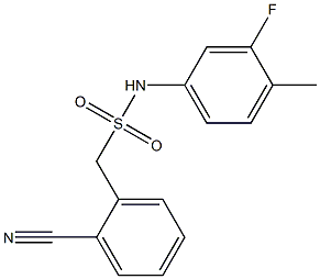 1-(2-cyanophenyl)-N-(3-fluoro-4-methylphenyl)methanesulfonamide Struktur