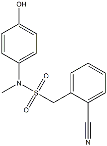 1-(2-cyanophenyl)-N-(4-hydroxyphenyl)-N-methylmethanesulfonamide Struktur