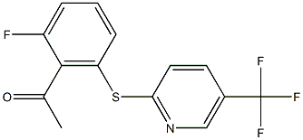 1-(2-fluoro-6-{[5-(trifluoromethyl)pyridin-2-yl]sulfanyl}phenyl)ethan-1-one Struktur