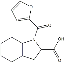 1-(2-furoyl)octahydro-1H-indole-2-carboxylic acid Struktur