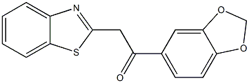 1-(2H-1,3-benzodioxol-5-yl)-2-(1,3-benzothiazol-2-yl)ethan-1-one Struktur