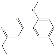 1-(2-methoxy-5-methylphenyl)pentane-1,3-dione Struktur