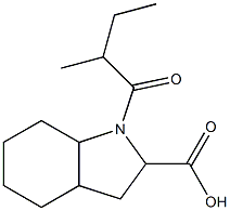 1-(2-methylbutanoyl)octahydro-1H-indole-2-carboxylic acid Struktur