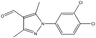 1-(3,4-dichlorophenyl)-3,5-dimethyl-1H-pyrazole-4-carbaldehyde Struktur