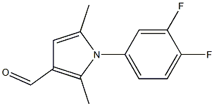 1-(3,4-difluorophenyl)-2,5-dimethyl-1H-pyrrole-3-carbaldehyde Struktur