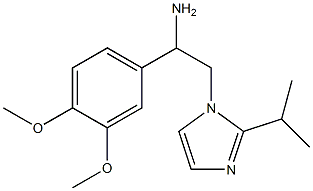 1-(3,4-dimethoxyphenyl)-2-[2-(propan-2-yl)-1H-imidazol-1-yl]ethan-1-amine Struktur