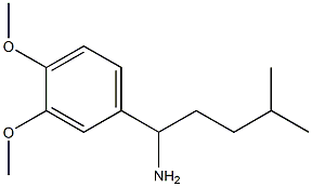 1-(3,4-dimethoxyphenyl)-4-methylpentan-1-amine Struktur