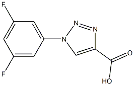 1-(3,5-difluorophenyl)-1H-1,2,3-triazole-4-carboxylic acid Struktur