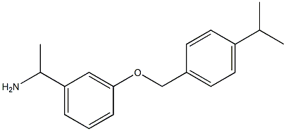 1-(3-{[4-(propan-2-yl)phenyl]methoxy}phenyl)ethan-1-amine Struktur