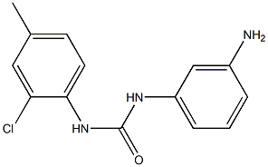 1-(3-aminophenyl)-3-(2-chloro-4-methylphenyl)urea Struktur