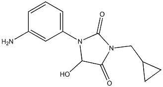 1-(3-aminophenyl)-3-(cyclopropylmethyl)-5-hydroxyimidazolidine-2,4-dione Struktur