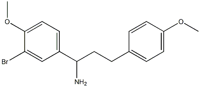 1-(3-bromo-4-methoxyphenyl)-3-(4-methoxyphenyl)propan-1-amine Struktur