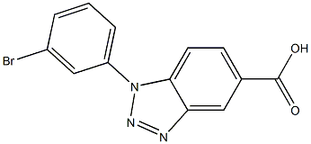 1-(3-bromophenyl)-1H-1,2,3-benzotriazole-5-carboxylic acid Struktur