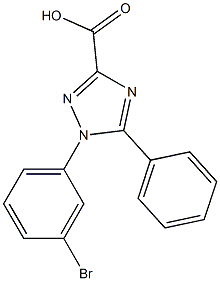 1-(3-bromophenyl)-5-phenyl-1H-1,2,4-triazole-3-carboxylic acid Struktur