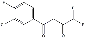 1-(3-chloro-4-fluorophenyl)-4,4-difluorobutane-1,3-dione Struktur