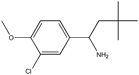 1-(3-chloro-4-methoxyphenyl)-3,3-dimethylbutan-1-amine Struktur