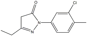 1-(3-chloro-4-methylphenyl)-3-ethyl-4,5-dihydro-1H-pyrazol-5-one Struktur