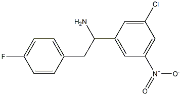 1-(3-chloro-5-nitrophenyl)-2-(4-fluorophenyl)ethan-1-amine Struktur