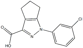 1-(3-chlorophenyl)-1,4,5,6-tetrahydrocyclopenta[c]pyrazole-3-carboxylic acid Struktur