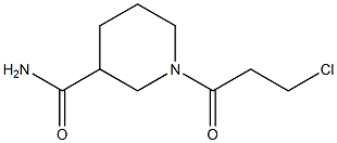 1-(3-chloropropanoyl)piperidine-3-carboxamide Struktur